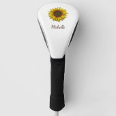 Rustic Sunflower Botanical Boho Personalized Golfheadcover (Voorkant)