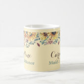 Rustic Sunflower Botanical Maid of Honor Mok (Center)