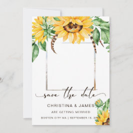 Rustic Sunflower Bouquet-fotoscript Save The Date