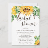 Rustic Sunflower Bouquet Photo Vrijgezellenfeest Kaart (Voorkant)