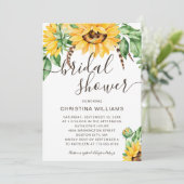 Rustic Sunflower Bouquet Vrijgezellenfeest Kaart (Staand voorkant)