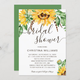 Rustic Sunflower Bouquet Vrijgezellenfeest Kaart