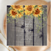 Rustic Sunflower Bouquet Waterverf Wedding