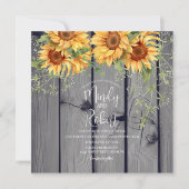 Rustic Sunflower Bouquet Waterverf Wedding (Voorkant)