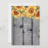 Rustic Sunflower Bouquet Waterverf Wedding Kaart (Voorkant)