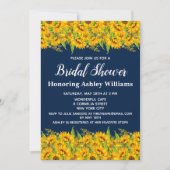 Rustic Sunflower Bridal Shower Invitations Floral Kaart (Voorkant)