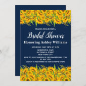 Rustic Sunflower Bridal Shower Invitations Floral Kaart (Voorkant / Achterkant)