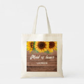 Rustic Sunflower Bridesmaids gift Tote Bag (Achterkant)