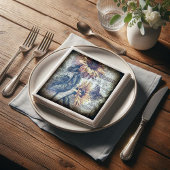 Rustic Sunflower Butterfly Newspaper Decoupage Servet