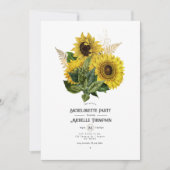 Rustic Sunflower Country Barn Bachelorette Party Kaart (Voorkant)