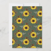 Rustic Sunflower Country Barn Bachelorette Party Kaart (Achterkant)