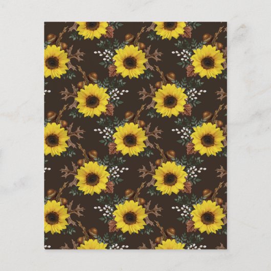 Rustic Sunflower Country Barn Wedding Flyer (Achterkant)