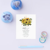 Rustic Sunflower Country Barn Wedding Flyer (Enkel)