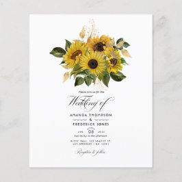 Rustic Sunflower Country Barn Wedding Flyer