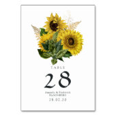 Rustic Sunflower Country Barn Wedding Kaart (Achterkant)