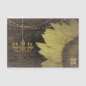 Rustic Sunflower Country Chandelier Glam Tissuepapier (Voorkant)