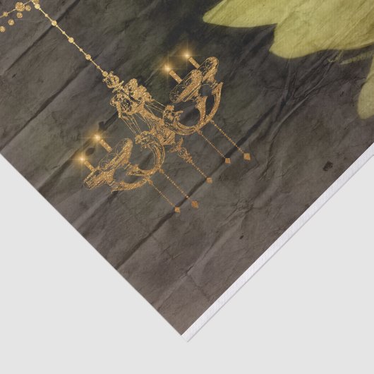 Rustic Sunflower Country Chandelier Glam Tissuepapier (Detail)