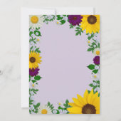 Rustic Sunflower Daisy Floral Baby shower Kaart (Achterkant)
