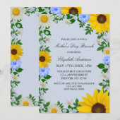 Rustic Sunflower Daisy Floral Moederdag Kaart (Voorkant / Achterkant)