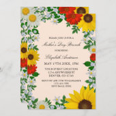 Rustic Sunflower Daisy Floral Moederdag Kaart (Voorkant / Achterkant)