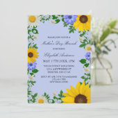 Rustic Sunflower Daisy Floral Moederdag Kaart (Staand voorkant)