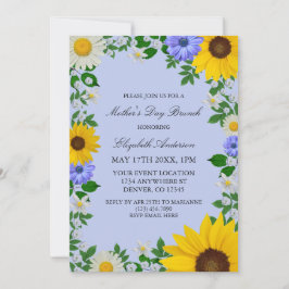 Rustic Sunflower Daisy Floral Moederdag Kaart