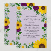 Rustic Sunflower Daisy Floral Moederdag Kaart (Voorkant / Achterkant)