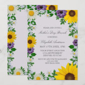 Rustic Sunflower Daisy Floral Moederdag Kaart (Voorkant / Achterkant)