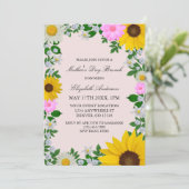 Rustic Sunflower Daisy Floral Moederdag Kaart (Staand voorkant)