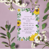 Rustic Sunflower Daisy Floral Moederdag Kaart