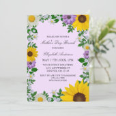 Rustic Sunflower Daisy Floral Moederdag Kaart (Staand voorkant)