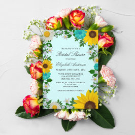 Rustic Sunflower Daisy Floral Vrijgezellenfeest Kaart