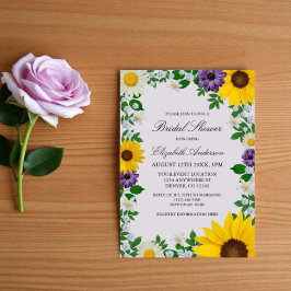 Rustic Sunflower Daisy Floral Vrijgezellenfeest Kaart