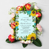Rustic Sunflower Daisy Floral Vrijgezellenfeest Kaart