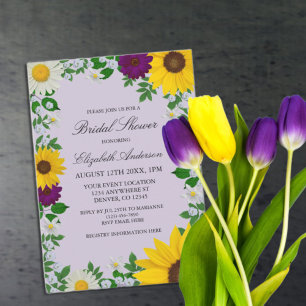 Rustic Sunflower Daisy Floral Vrijgezellenfeest Kaart