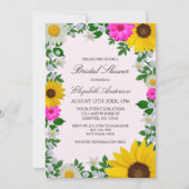 Rustic Sunflower Daisy Floral Vrijgezellenfeest Kaart (Voorkant)