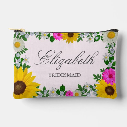 Rustic Sunflower Daisy Floral Wedding Etui (Voorkant)