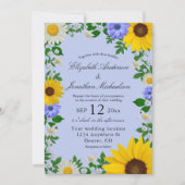 Rustic Sunflower Daisy Floral Wedding Kaart (Voorkant)