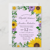 Rustic Sunflower Daisy Floral Wedding Kaart (Voorkant)