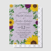 Rustic Sunflower Daisy Floral Wedding Vellum Uitnodigingen (Offset (Uitnodiging))
