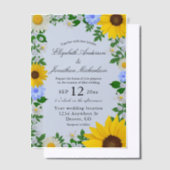 Rustic Sunflower Daisy Floral Wedding Vellum Uitnodigingen (Offset)