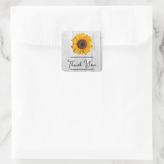 Rustic Sunflower Dank u Sticker (Tas)