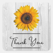 Rustic Sunflower Dank u Sticker (Voorkant)