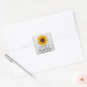 Rustic Sunflower Dank u Sticker (Envelop)