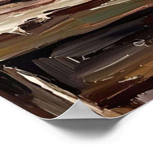 Rustic Sunflower Decor Expressionist Painting Poster (Hoek)