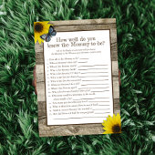 Rustic Sunflower die het beste Baby shower van mam Kaart