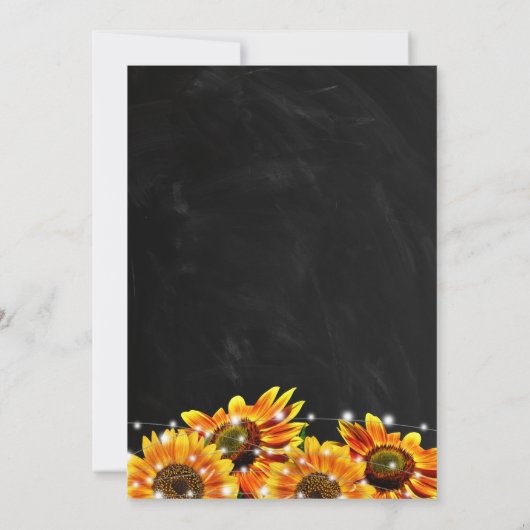 Rustic Sunflower Dubbele feestdag Kaart (Achterkant)