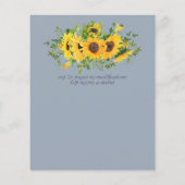 Rustic Sunflower Dusty Blue Thmed Wedding (Achterkant)