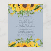 Rustic Sunflower Dusty Blue Thmed Wedding (Voorkant)