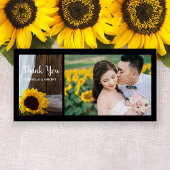 Rustic Sunflower en Barn Wood Wedding Bedankt